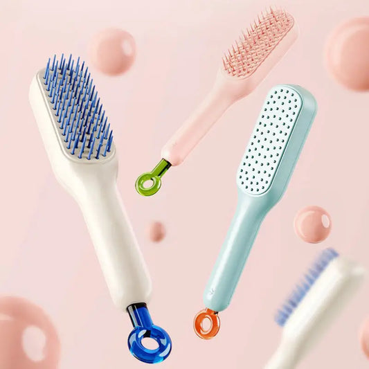 Retractable Self Cleaning Hair Comb